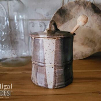 Handmade Honey Crock Pot with Dipper available at Prodigal Pieces | shop.prodigalpieces.com #prodigalpieces