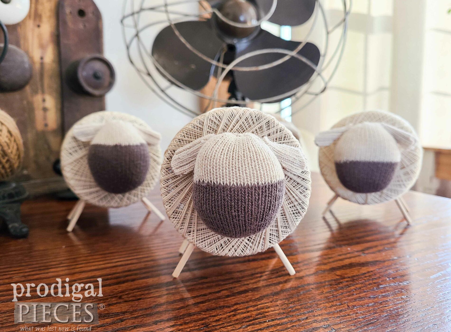 Adorable Spool Sheep Handmade by Larissa of Prodigal Pieces | available at shop.prodigalpieces.com #prodigalpieces