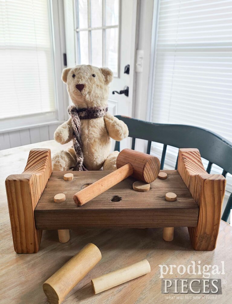 Pretend Play Wooden Pounder Toy | shop.prodigalpieces.com #prodigalpieces