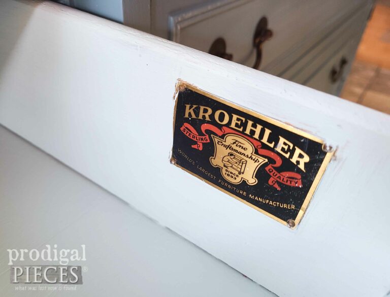 Original Kroehler Label | shop.prodigalpieces.com #prodigalpieces