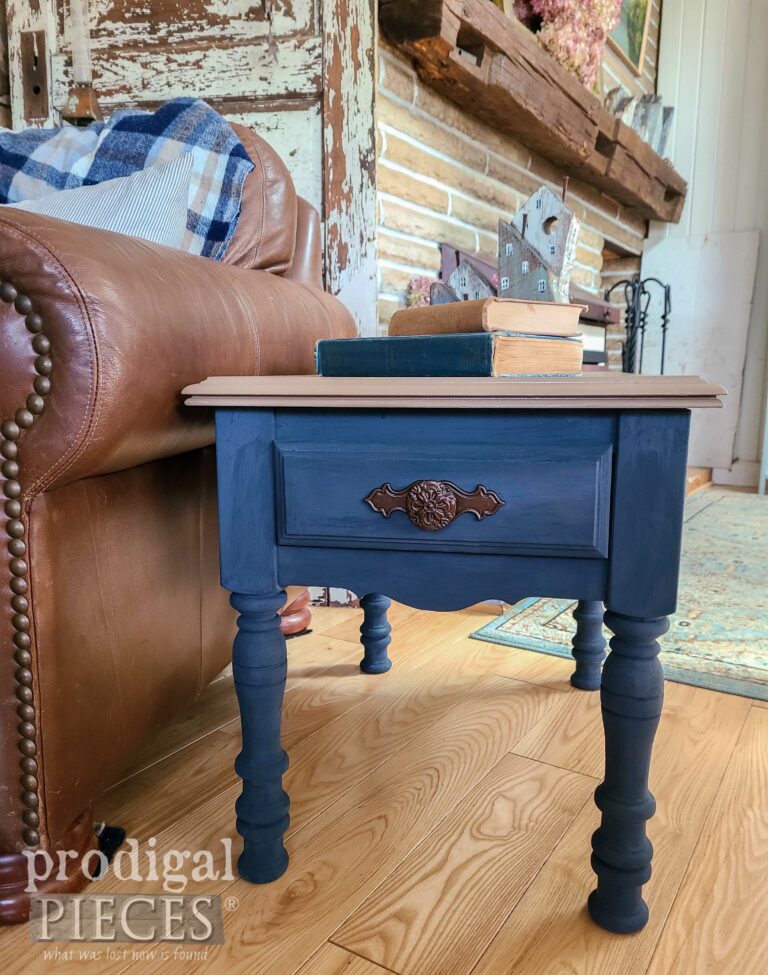 Agate Blue Vintage Side Table | shop.prodigalpieces.com #prodigalpieces