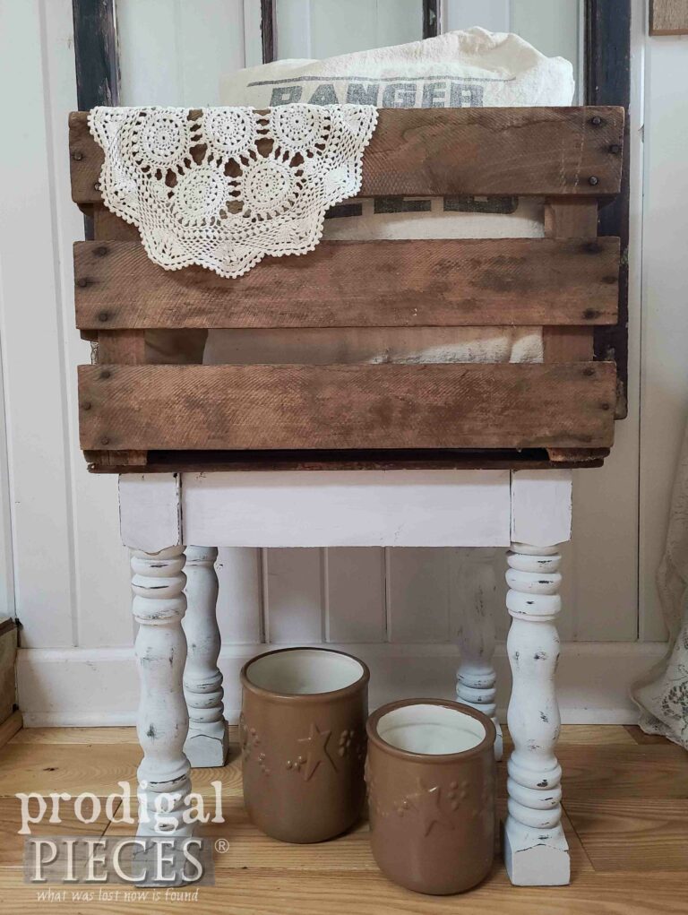 DIY Antique Crate Stand | shop.prodigalpieces.com #prodigalpieces