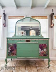 Green Antique Dresser from 1920's available at Prodigal Pieces | shop.prodigalpieces.com #prodigalpieces