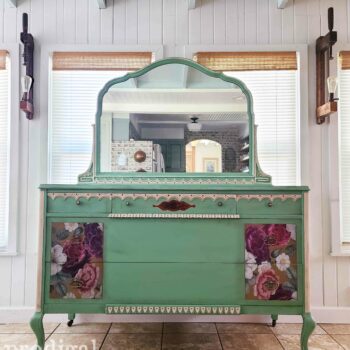 Green Antique Dresser from 1920's available at Prodigal Pieces | shop.prodigalpieces.com #prodigalpieces