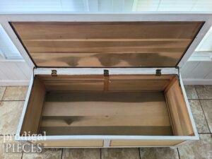 Inside Vintage Blanket Chest | shop.prodigalpieces.com #prodigalpieces