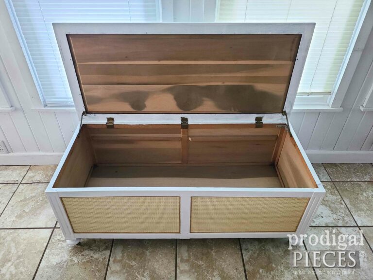 Open Caned Blanket Chest | shop.prodigalpieces.com #prodigalpieces