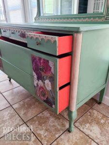 Open Painted Dresser Drawers | shop.prodigalpieces.com #prodigalpieces