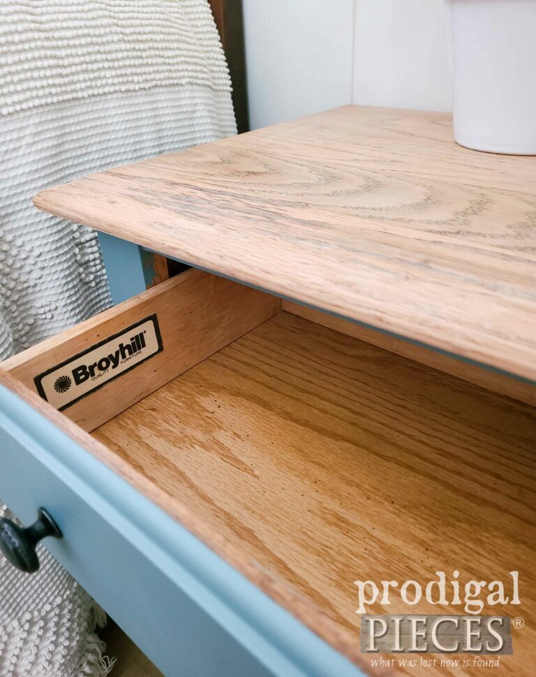 Original Broyhill Label in Modern Nightstand | shop.prodigalpieces.com #prodigalpieces