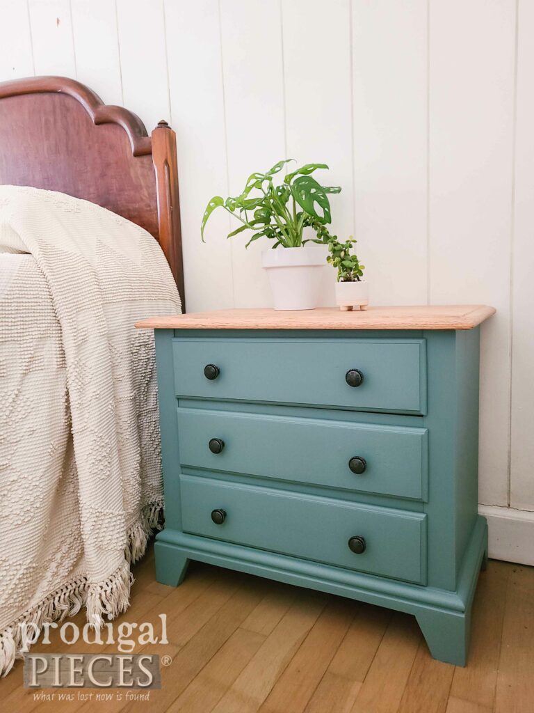 Side View Blue Nightstand | shop.prodigalpieces.com #prodigalpieces