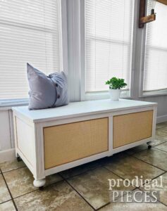 Vintage Blanket Chest in White | shop.prodigalpieces.com #prodigalpieces