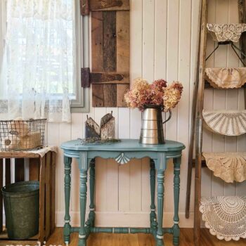 Beautiful Blue Antique Side Table available at Prodigal Pieces | shop.prodigalpieces.com #prodigalpieces