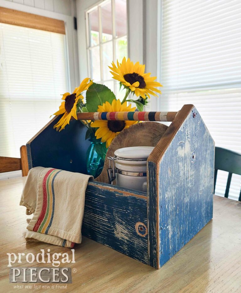 Upcycled Croquet Wood Tote in Blue | shop.prodigalpieces.com #prodigalpieces