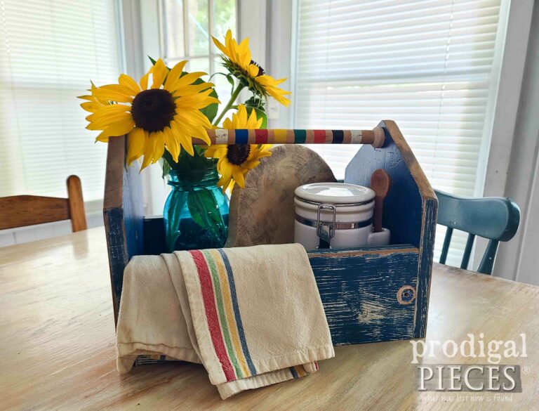 Chippy Blue Farmhouse Wood Tote available at Prodigal Pieces | shop.prodigalpieces.com #prodigalpieces