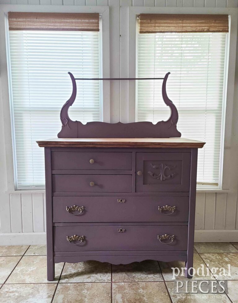 Antique Wash Stand Makeover | shop.prodigalpieces.com #prodigalpieces