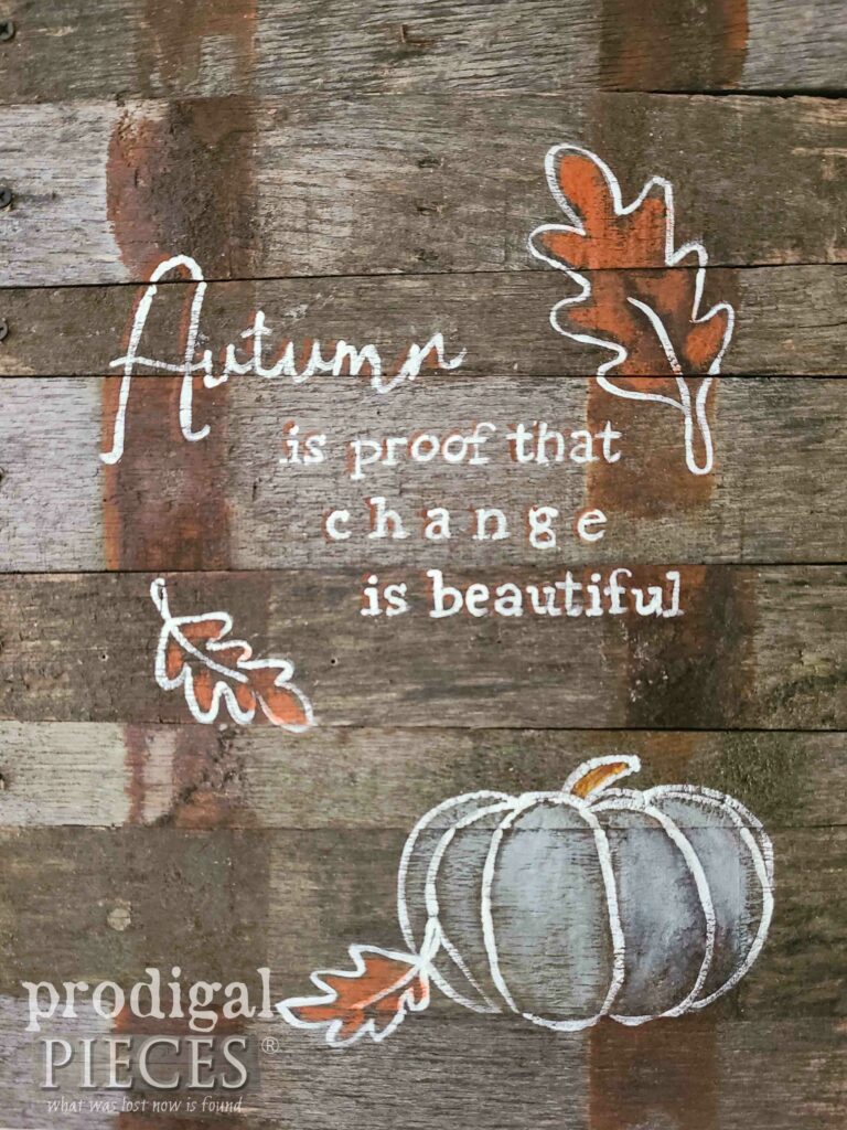 Autumn Change Beautiful Sign | shop.prodigalpieces.com #prodigalpieces