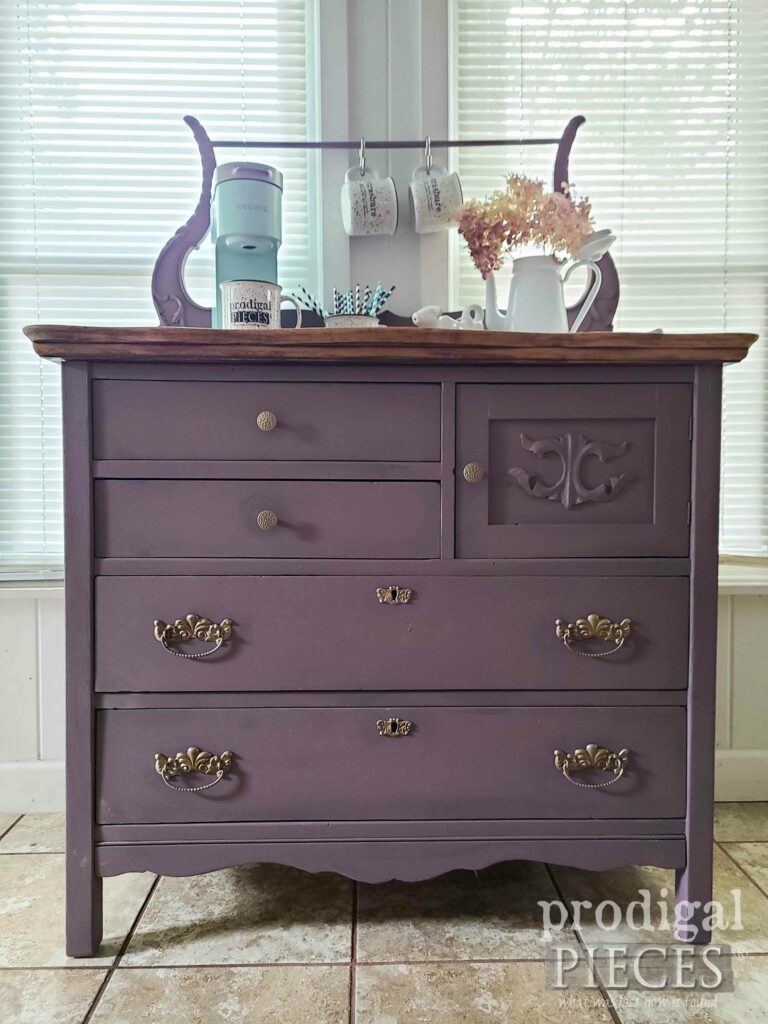 Gold and Purple Antique Wash Stand | shop.prodigalpieces.com #prodigalpieces