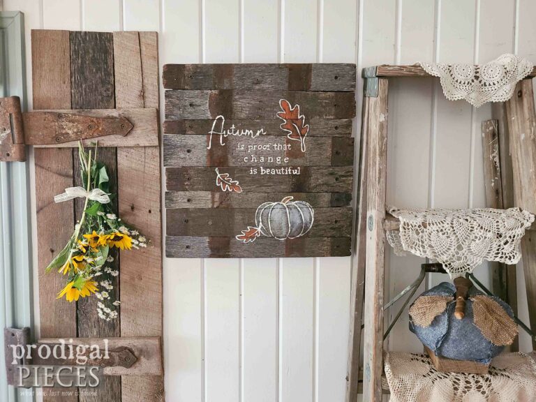 Reclaimed Wood Autumn Sign available at Prodigal Pieces | shop.prodigalpieces.com #prodigalpieces