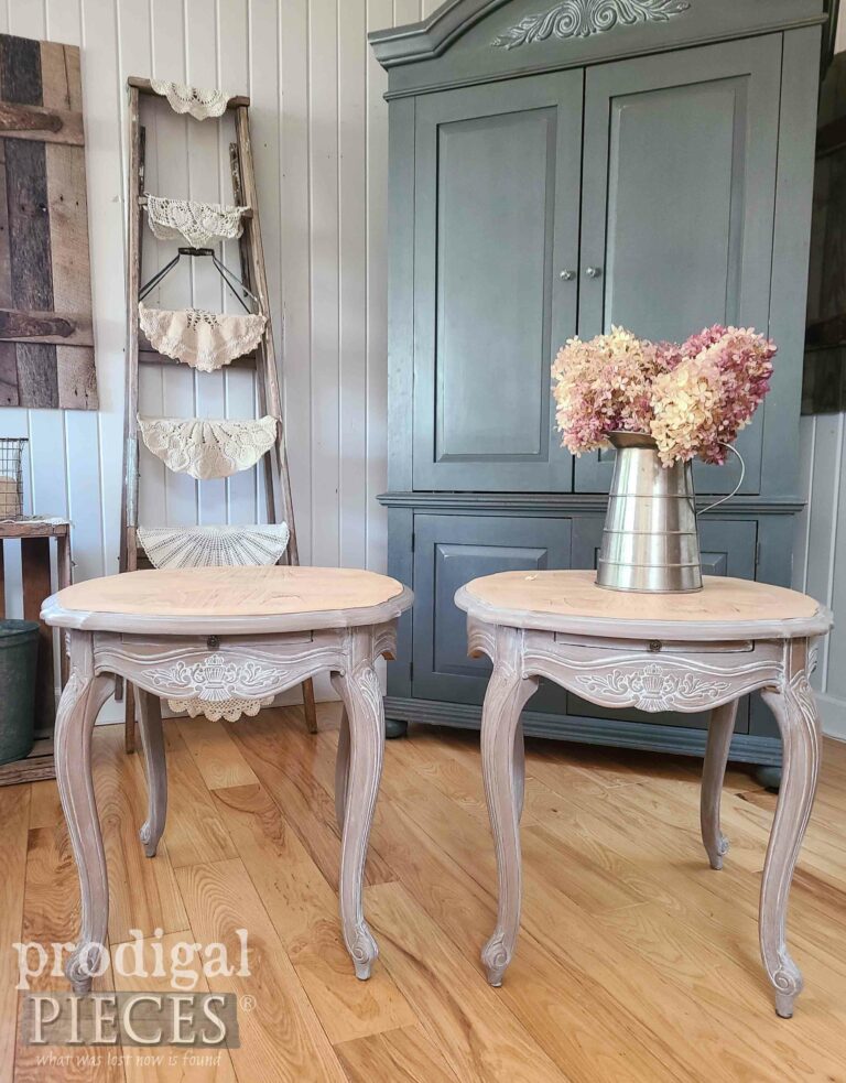 Whitewashed French Provincial Side Tables available at Prodigal Pieces | shop.prodigalpieces.com #prodigalpieces