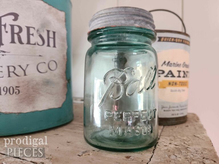 Antique Blue Ball Zinc Canning Jar | shop.prodigalpieces.com #prodigalpieces