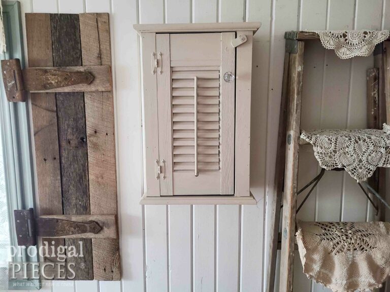 Farmhouse Vintage Louver Wall Cabinet available at Prodigal Pieces | shop.prodigalpieces.com #prodigalpieces